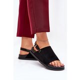 Boto Women's Sandals Made Of Eco Suede On Platform Black Migola | shoptok.hr