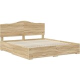  Okvir za krevet s uzglavljem Sonoma hrast 200 x 200 cm | shoptok.hr
