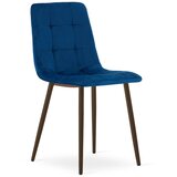 KARA stolica - tamnoplavi baršun / noge od oraha x 1 | shoptok.hr