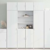 vidaXL Visoka komoda bijela 80 x 42,5 x 185 cm od konstruiranog drva | shoptok.hr