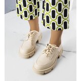 Gemre Beige lace-up shoes with chunky soles Kay | shoptok.hr
