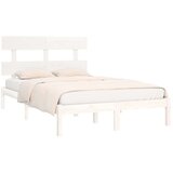  Posteljni okvir bel iz trdnega lesa 200x200 cm, (20708153) | Shoptok.si