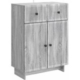 vidaXL Strani šal Siva Sonoma 66 x 34,5 x 90 cm Inženirski les, (5000217340) | Shoptok.si