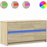  ormarić s LED svjetlima boja hrasta 100x34x50 cm drveni | shoptok.hr