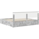  Krevetna konstrukcija s ladicama Betonska siva 200 x 200 cm | shoptok.hr