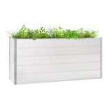 Blumfeldt Nova Grow, vrtni cvjetnjak, 195 x 91 x 50 cm, WPC, izgled drveta, bijeli | shoptok.hr