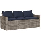  2-dijelni vrtni blagovaonski set s jastucima sivi od poliratana | shoptok.hr