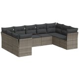  The Living Store Vrtna sedežna garnitura 9-delna z blazinami siv poli ratan - Vrtna Sedežna Garniture, (21449414) | Shoptok.si