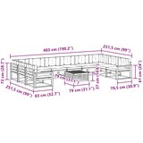  Set vanjskih sofa 11 kom. Bijela i svjetlosiva | shoptok.hr