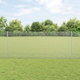 vidaXL zavarena žičana ograda s 22 U stupova srebrna 1x25 m čelik Cijene