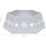 vidaXL Podloga za božićno drvce srebrno-bijela Ø 68 x 25 cm | shoptok.hr
