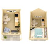 Male kuće Drvena vrtna kuća BUNKIE 290 × 380 cm sa šindrom | shoptok.hr