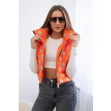 Kesi Vest with small orange flowers