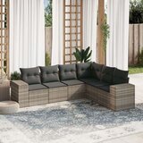 6-dijelni set vrtnih sofa od poliratana s jastucima svjetlosivi | shoptok.hr