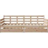 vidaXL Dnevni krevet s ladicama bez madraca 80x200 cm masivno drvo | shoptok.hr