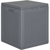 vidaXL Vrtna škatla siva PP ratan 90 L | Shoptok.si