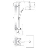 Rosan baterija za tuš kadu sa usponskim tušem 200x300mm S2 237251 | ePonuda.com
