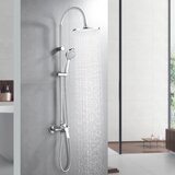 Inter Ceramic TUŠ SUSTAV ALISADO S TUŠ RUŽOM S 1 FUNKCIJOM I TUŠ PALICOM S 3 FUNKCIJE SILIKON/MJED/SS201 KROMIRANA/SIVA | shoptok.hr