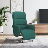 vidaXL Fotelj z oporo za noge temno zeleno blago | Shoptok.si