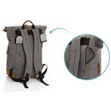 Fillikid torba/ruksak za pelene Rolltop Berlin, crna melange | shoptok.hr