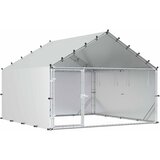  Kokošinjac s krovom Srebrna 200 x 200 x 150 cm Pocinčani čelik | Eponuda.com
