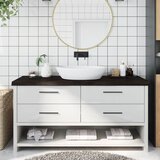  Kupaonska radna ploča tamnosmeđa 160x60x(2-6) cm tretirano drvo | shoptok.hr