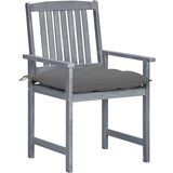 Maison Chic Vrtni stoli - Stol za vrt z blazinami 4 kosi sivi trden akacijev les JS2270, (21877074) | Shoptok.si