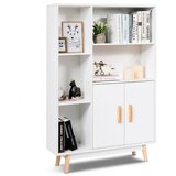  Moderna drvena knjižna ormarić za dom ili ured 80 x 24 x 119 cm (bijela) | shoptok.hr