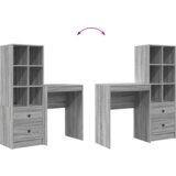 vidaXL Stol s pohranom Sivi Sonoma Konstruirano drvo | shoptok.hr