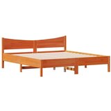  Okvir kreveta s uzglavljem voštano smeđi 180x200 cm od borovine | shoptok.hr