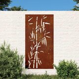 Vrtni zidni ukras 105 x 55 cm čelik COR-TEN s uzorkom bambusa | shoptok.hr