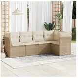 vidaXL 5-dijelni vrtni set sofa s jastucima bež od poliratana | shoptok.hr