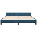  Posteljni okvir z vzglavjem temno moder 160x200 cm žamet, (20905212) | Shoptok.si