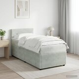  Boxspring krevet s madracem Svjetlosiva 90 x 200 cm Baršun Zelena | Shoptok.si