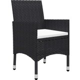  3-dijelni vrtni blagovaonski set s jastucima crni | shoptok.hr