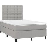vidaXL Krevet s oprugama i madracem svjetlosivi 120x190 cm od tkanine | shoptok.hr