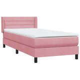 Box Spring krevet s madracem ružičasti 90x210 cm samt | shoptok.hr