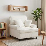 XL fotelja s jastucima Krem Tkanina od 1,5 linija | shoptok.hr