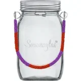 Ročaj iz biserov ® - Solarna svetilka - Lilac/Orange