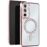 AVIZAR Diamantno ohišje za Samsung Galaxy A35 MagSafe Contour Strass, Šampanjec roza, (5000011322) | Shoptok.si