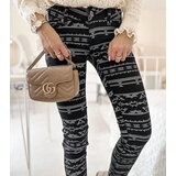 Gemre Black Patterned Fabric Trousers Marcoux | Shoptok.si