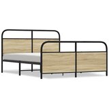  Metalni okvir kreveta bez madraca boja hrasta sonome 150x200 cm | Eponuda.com