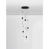 Nova Luce Mat crna LED viseća svjetiljka keramička s mogućnosti zatamnjivanja sa sjenilom od akrilnog stakla ø 35 cm Stalactite – | shoptok.hr
