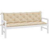  Jastuci za vrtnu klupu 2 kom bež 180x50x7 cm tkanine Oxford | shoptok.hr