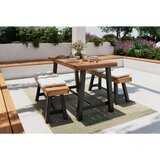 Ambia Garden VRTNA MIZA les, kovina črna, barve akacije | Shoptok.si