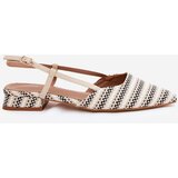 Boto Women's Ballerinas With Pointed Toes On A Delicate Heel Beige Abroes | shoptok.hr