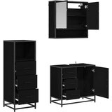  Set namještaja za kupaonicu 3 kom. Crni hrast 65 x 33 x 60 cm | shoptok.hr