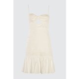 Trendyol Poplin Dress with Ekru Neckline Detail | Shoptok.si