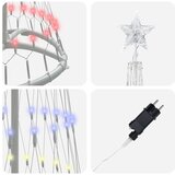 vidaXL LED božično drevesce večbarvno 138.5 x 138.5 x 399 cm Kovina | Shoptok.si