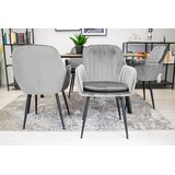  LUGO stolica - srebrno-sivi baršun / crne noge x 1 | shoptok.hr